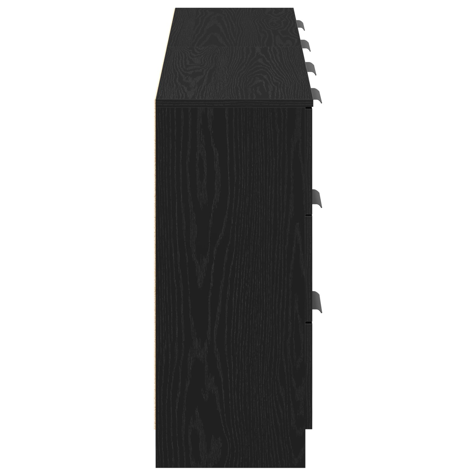 Credenze 2 pz Nero Rovere 60x30x70 cm Legno ingegnerizzato