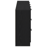 Credenze 2 pz Nero Rovere 60x30x70 cm Legno ingegnerizzato