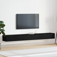 Armadi a parete Set di 2 Rovere nero 102x30x20 cm Legno ingegnerizzato