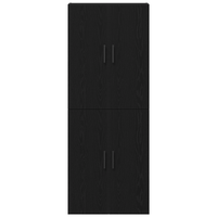 Armadi  2 pezzi in rovere nero 69,5x34x180 cm in legno ingegnerizzato