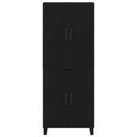 Armadi  2 pcs Nero Rovere 69,5x34x180 cm Legno ingegnerizzato