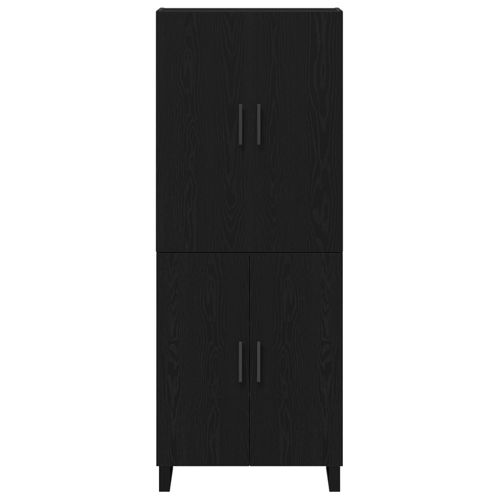 Armadi  2 pcs Nero Rovere 69,5x34x180 cm Legno ingegnerizzato