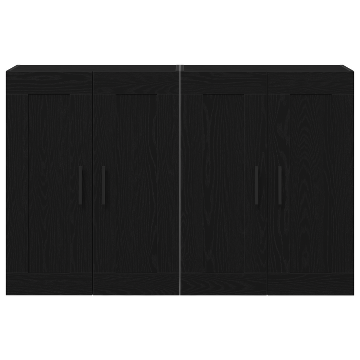 Armadi a Muro 2 pz Rovere Nero Legno Ingegnerizzato