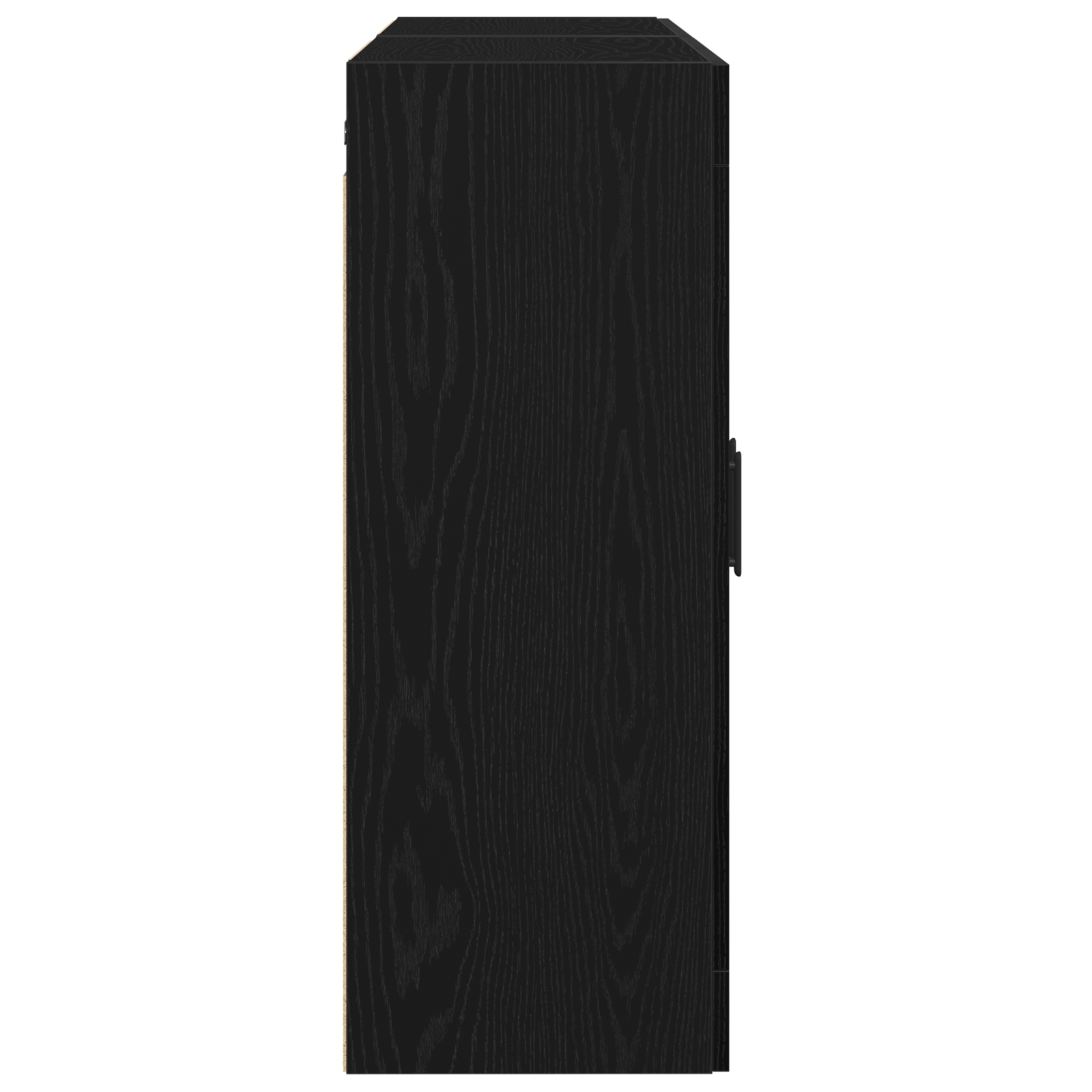 Cabinet a muro 2 pz Rovere nero Legno ingegnerizzato