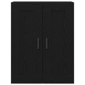 Highboard Rovere Nero 69.5x34x180 cm Legno Ingegnerizzato