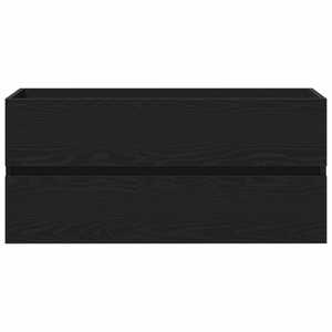 Mobile lavabo con lavabo integrato in legno ingegnerizzato rovere nero