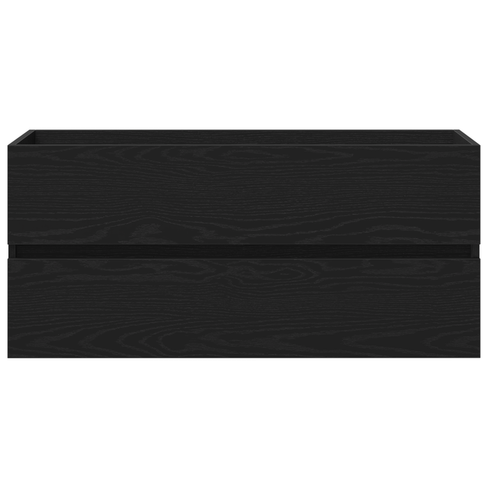 Mobile lavabo con lavabo integrato Rovere Nero in legno ingegnerizzato