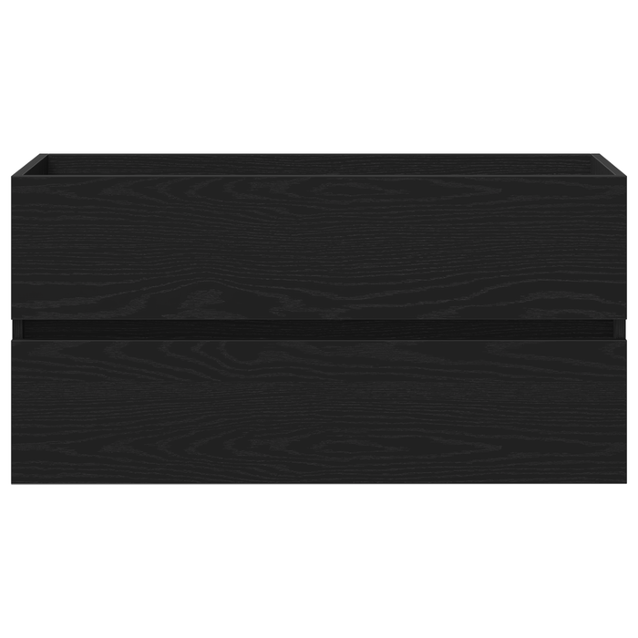 Mobile lavabo  con lavabo incorporato in rovere nero legno ingegnerizzato