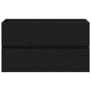 Mobile per Lavabo  con Lavabo Integrato Rovere Nero Legno Ingegnerizzato