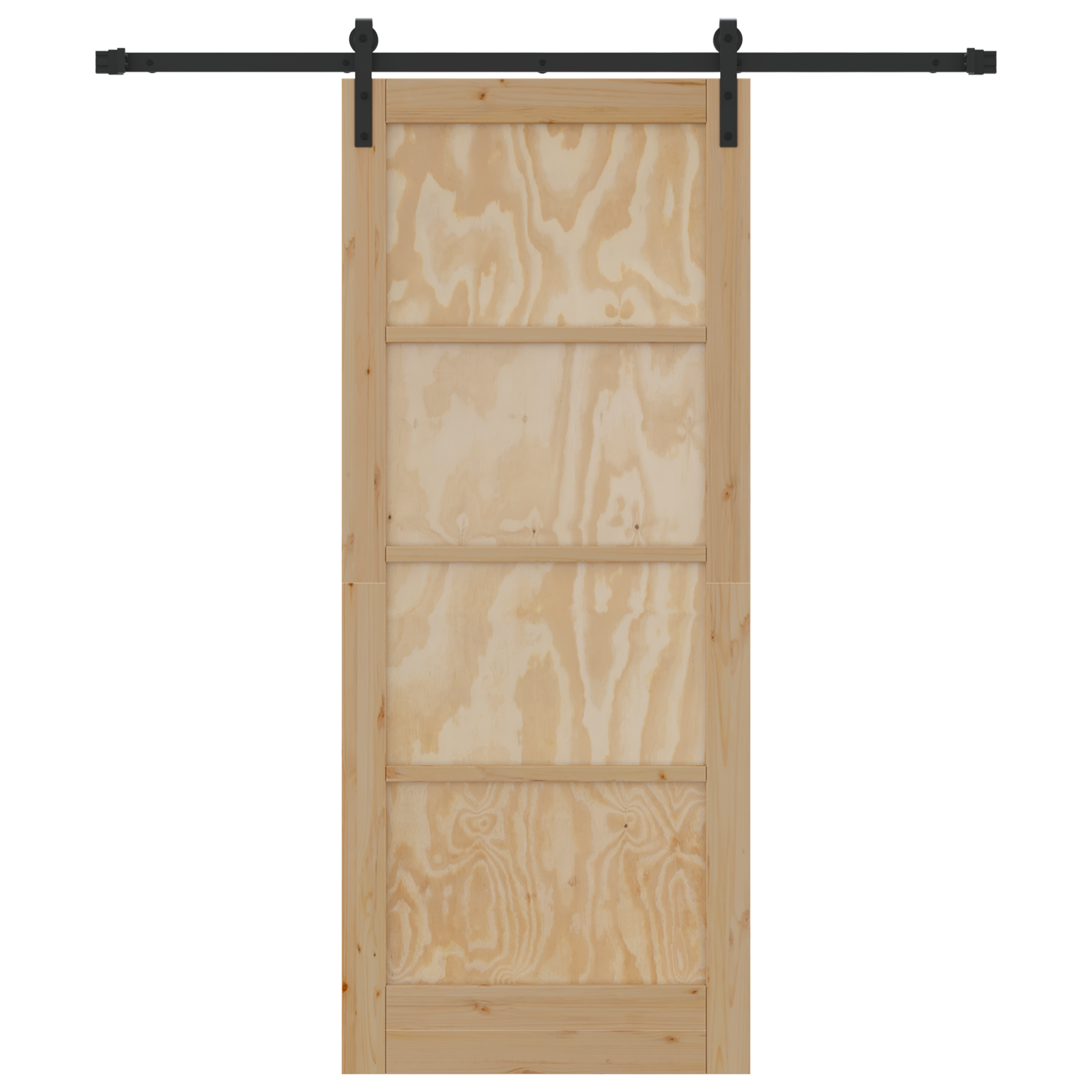 Porta Scorrevole  con Set di Hardware 83x202 cm Legno Massello in Pino