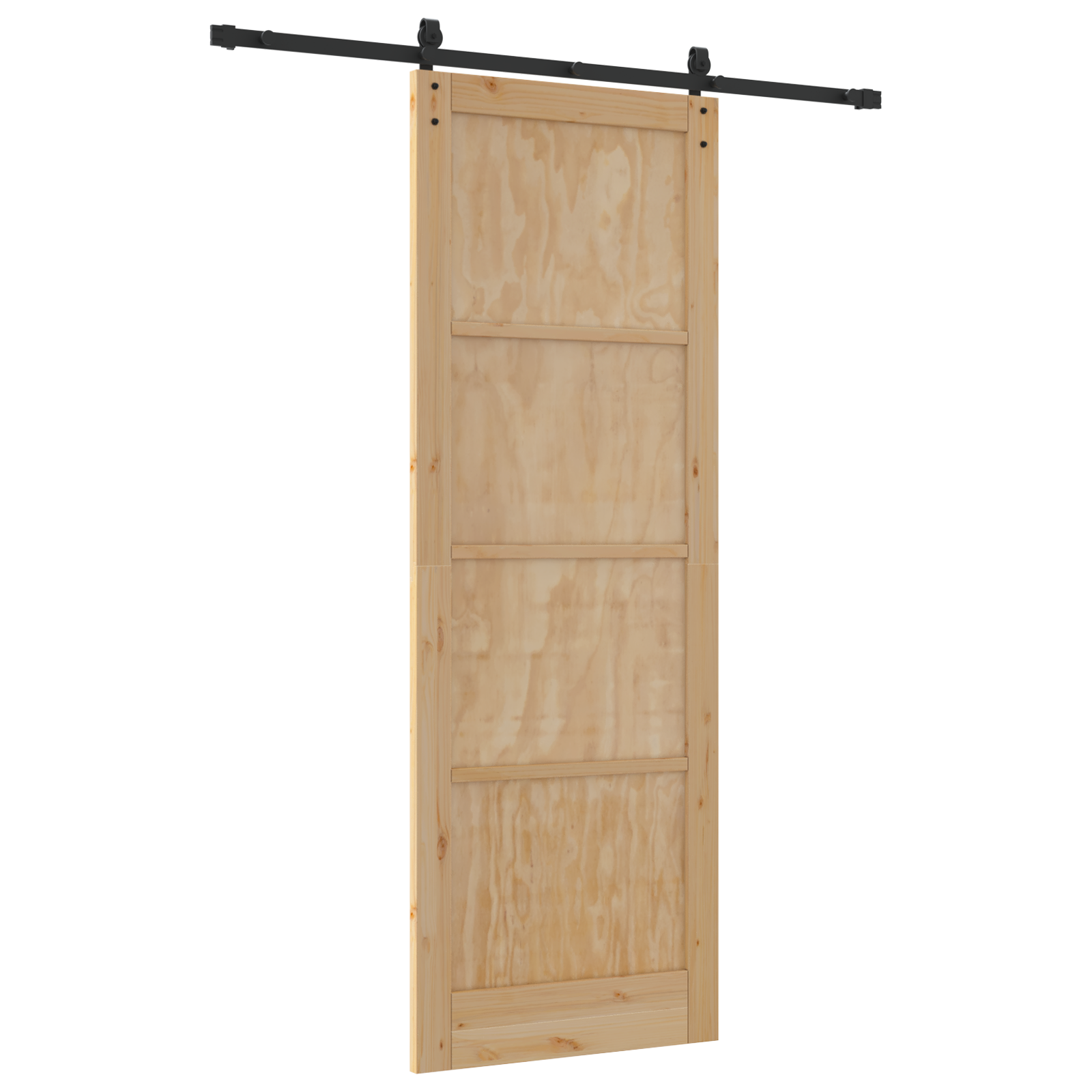 Porta Scorrevole  con Set Hardware 83x232 cm in Legno Massello di Pino