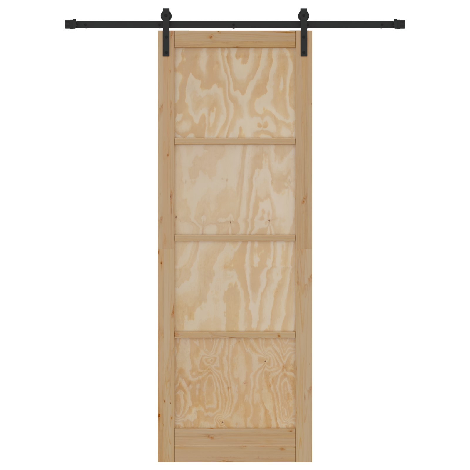 Porta Scorrevole  con Set Hardware 83x232 cm in Legno Massello di Pino