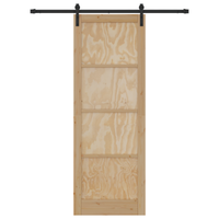 Porta Scorrevole  con Set Hardware 83x232 cm in Legno Massello di Pino