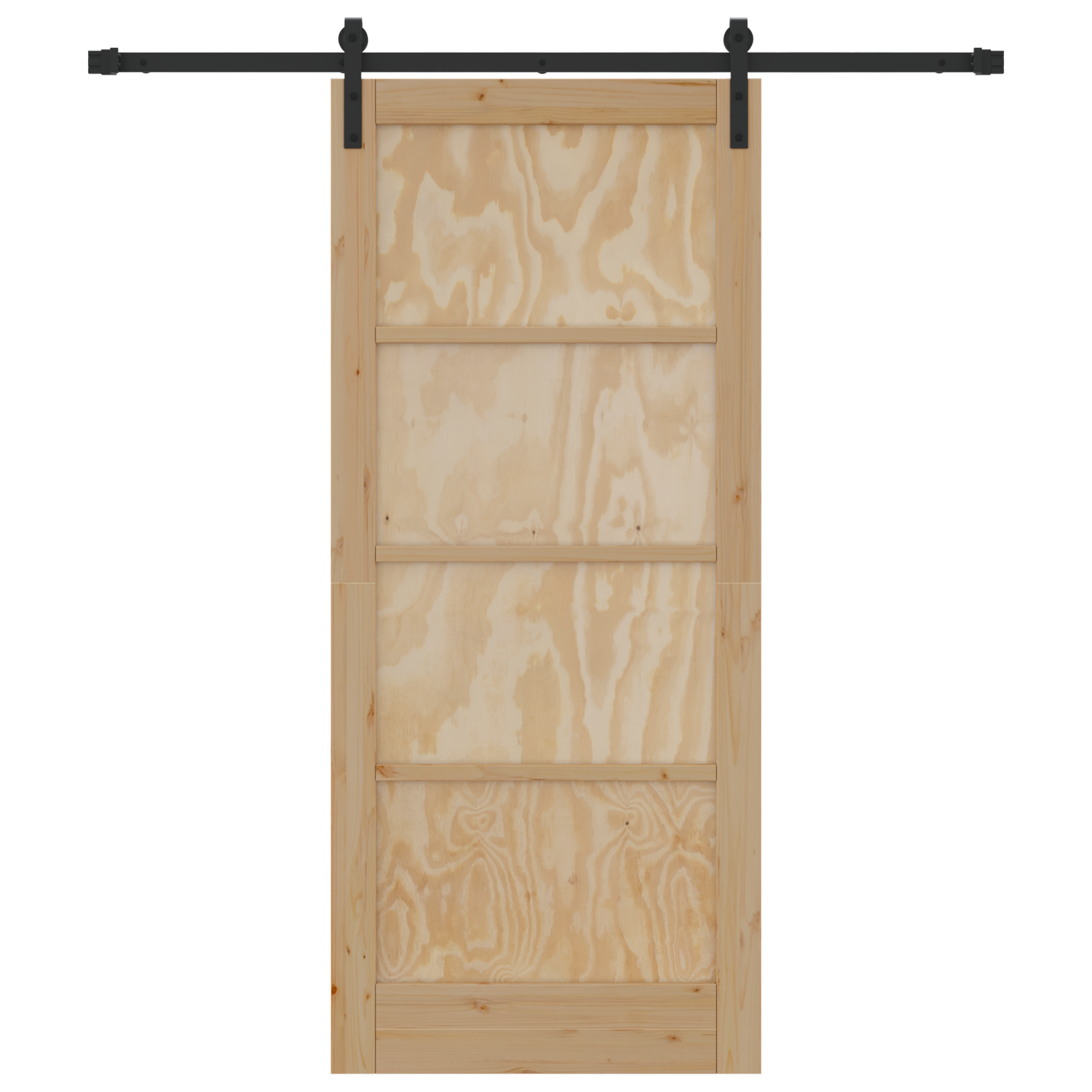Porta Scorrevole  con Set di Ferramenta 86x198,5 cm in Legno Massello di Pino