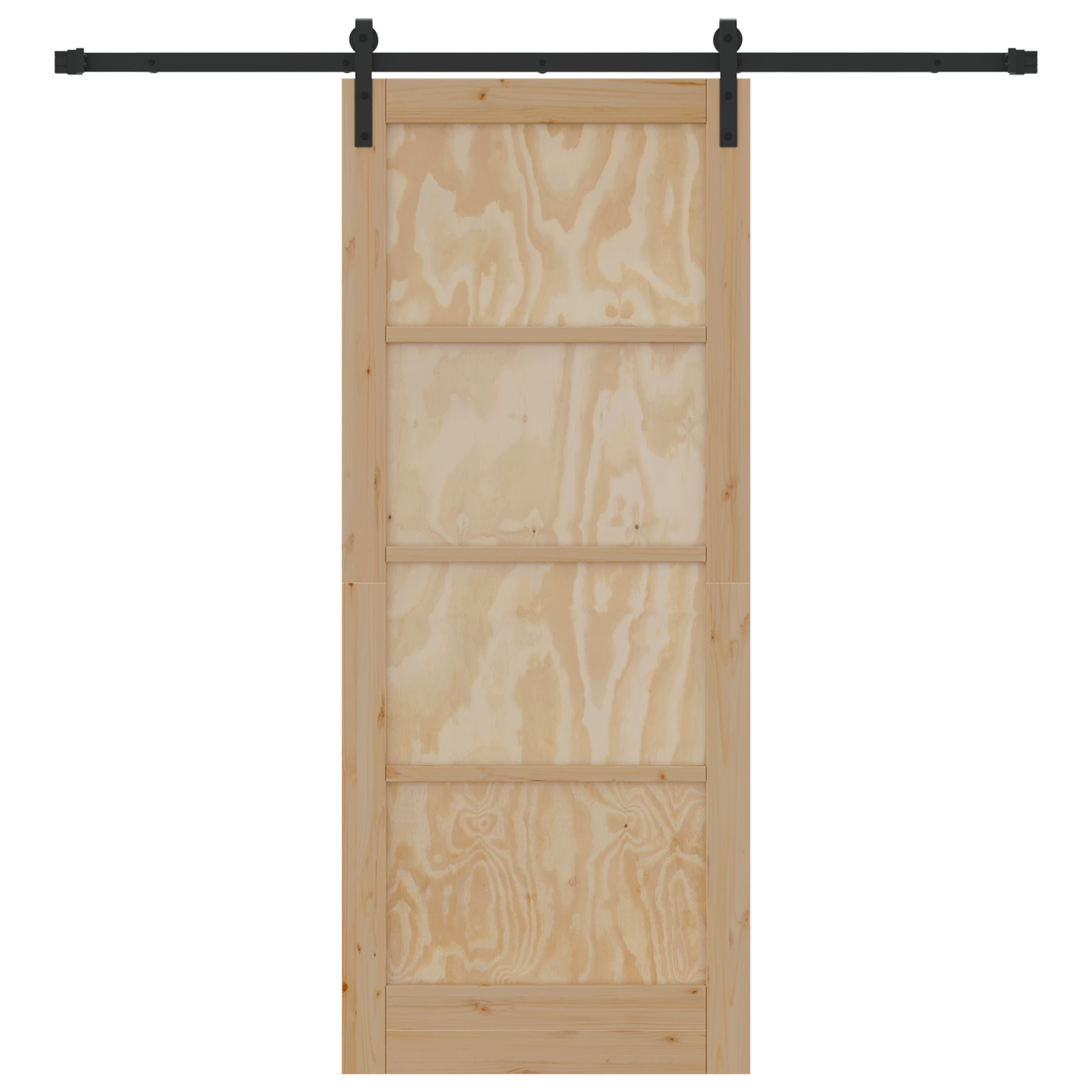 Porta Scorrevole  con Set di Ferramenta 83x202 cm Legno Massello Pino