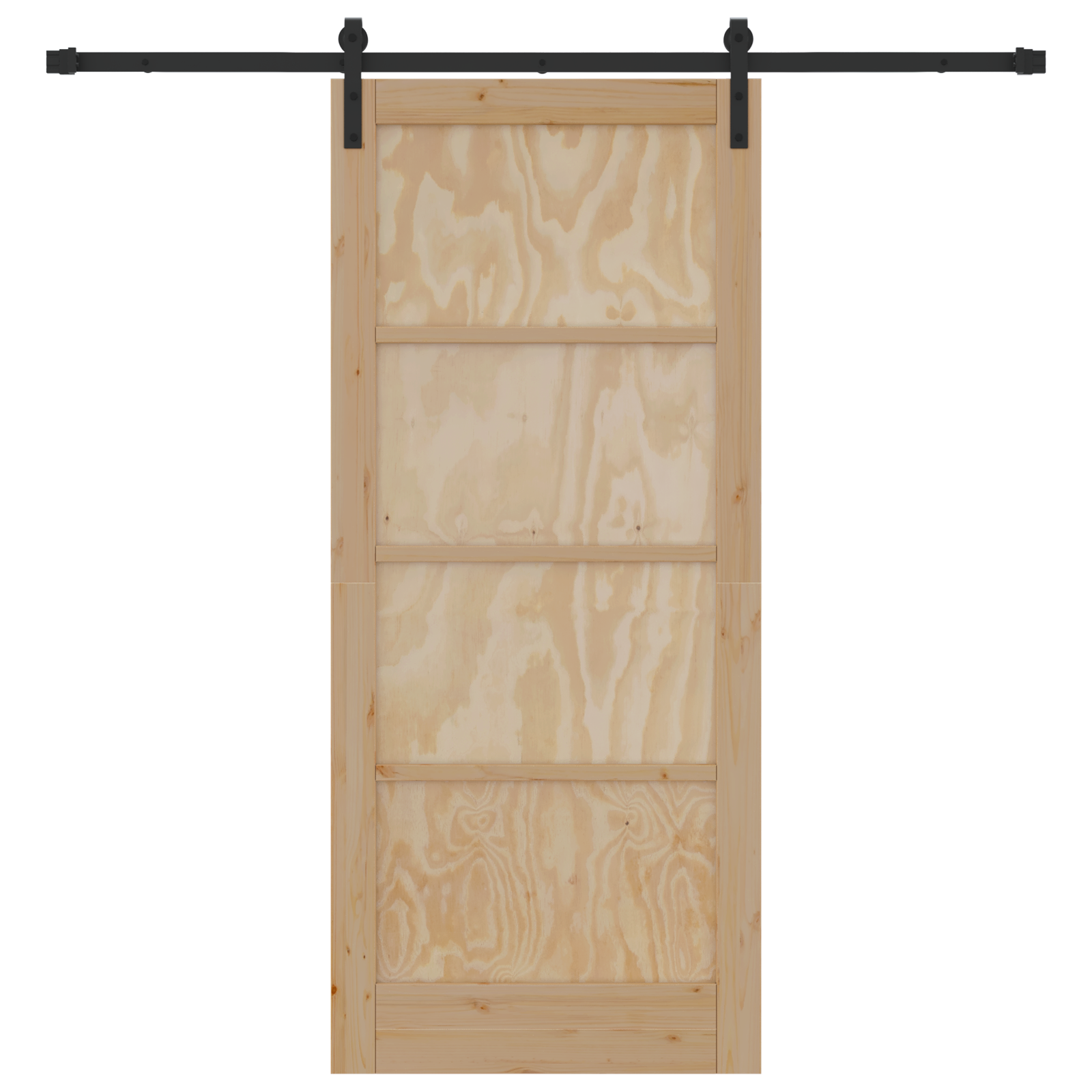 Porta Scorrevole  con Set di Fissaggi 86x198.5 cm Legno di Pino Massello