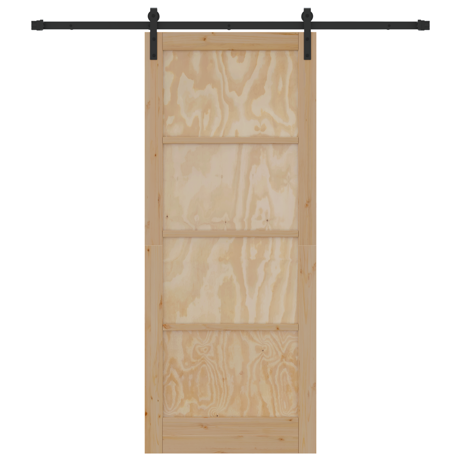 Porta Scorrevole  con Set di Accessori 86x211 cm Legno Massello di Pino