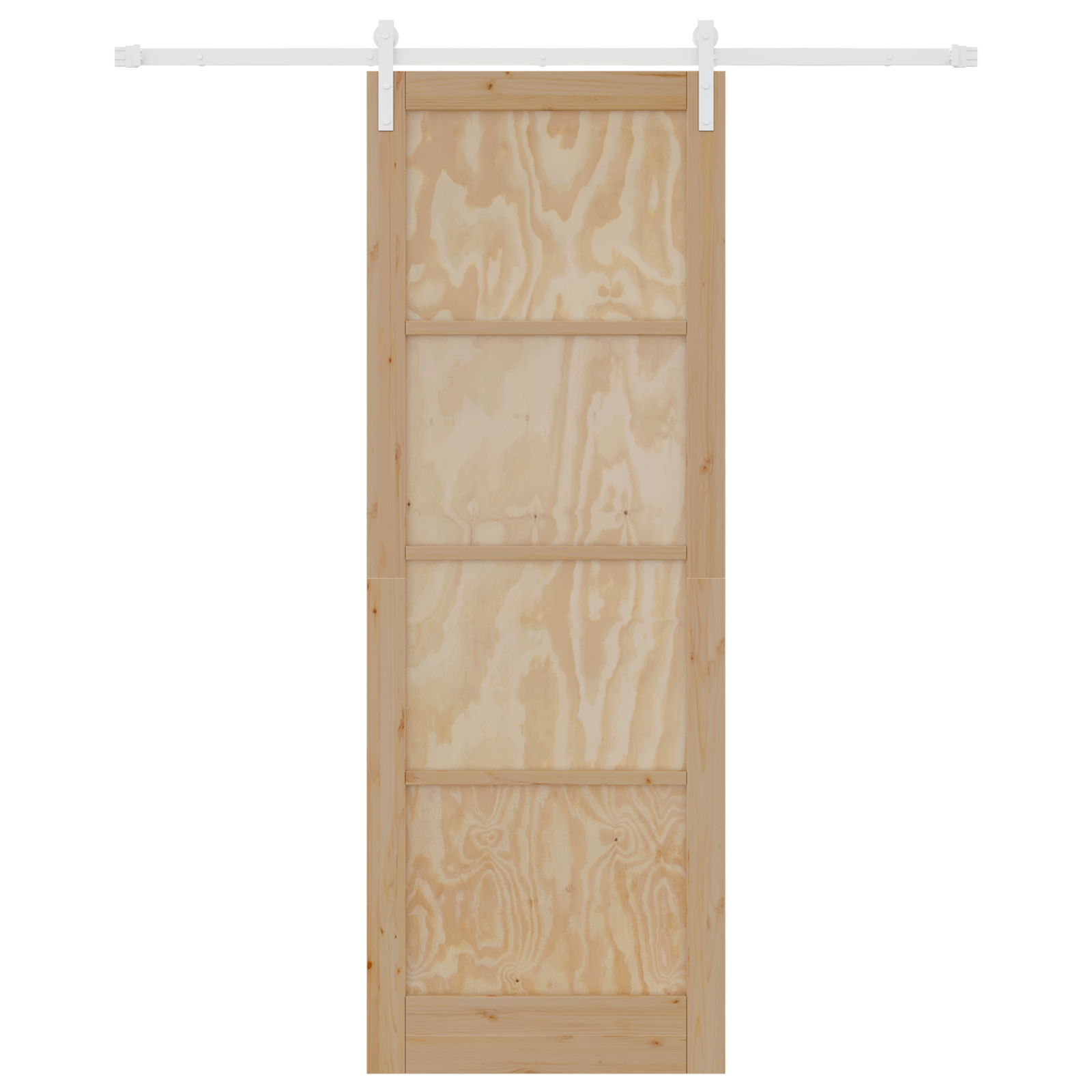Porta Scorrevole con Set di Accessori 83x232 cm in Legno Massello di Pino