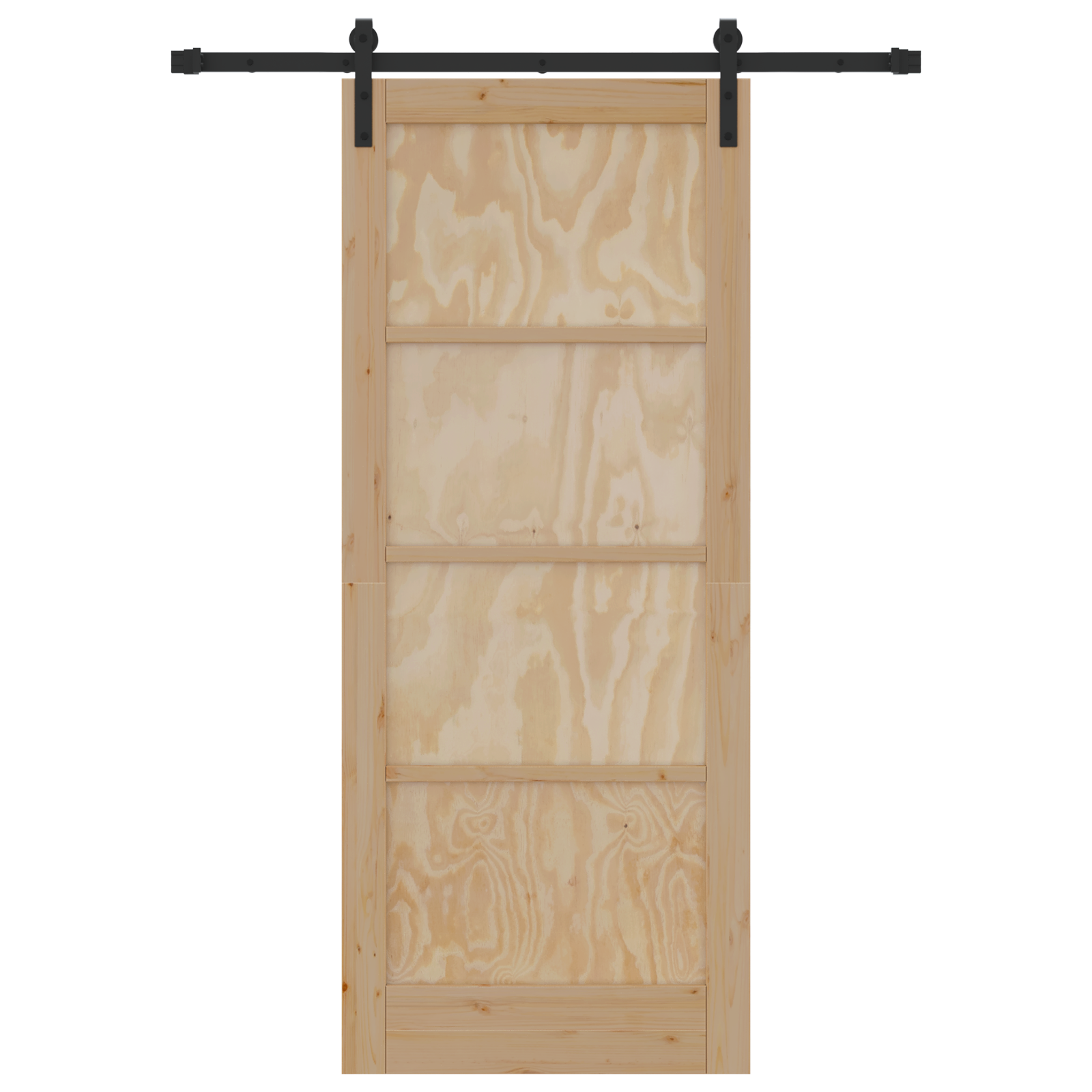 Porta Scorrevole con Set di Ferramenta 83x202 cm Legno Massello di Pino