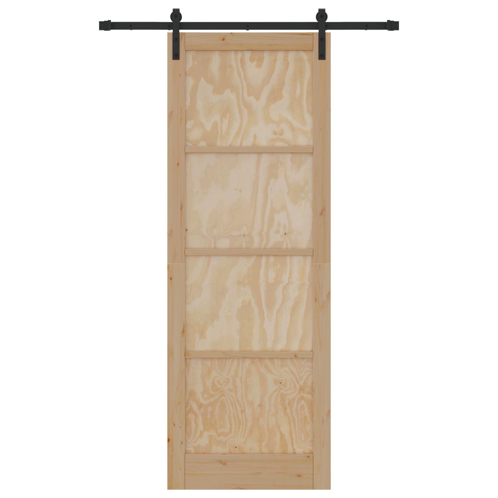 Porta Scorrevole con Set di Ferramenta 83x232 cm in Legno Massello di Pino