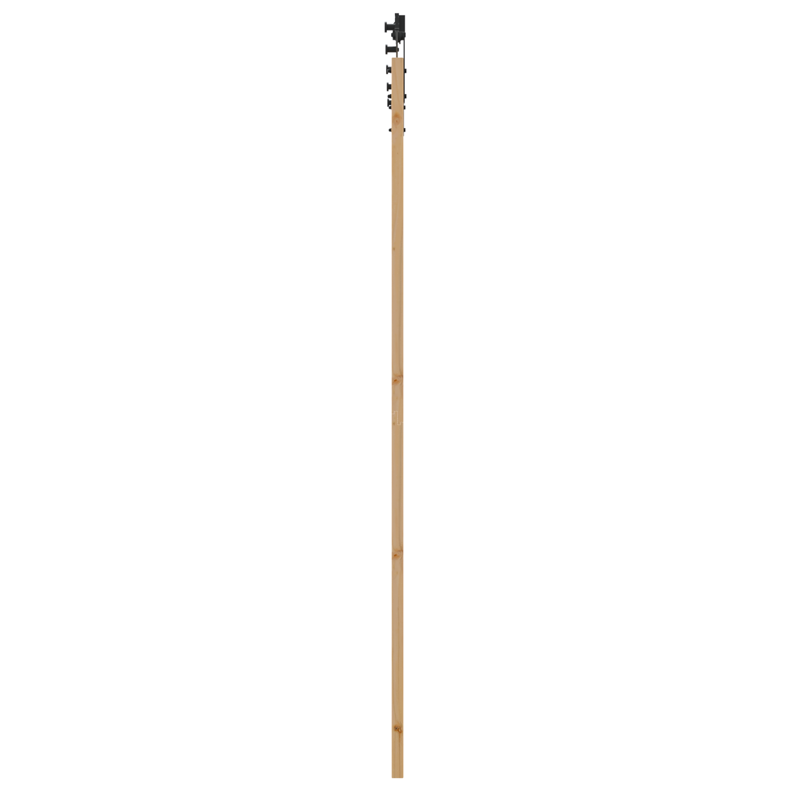 Porta Scorrevole con Set di Ferramenta 83x232 cm in Legno Massello di Pino