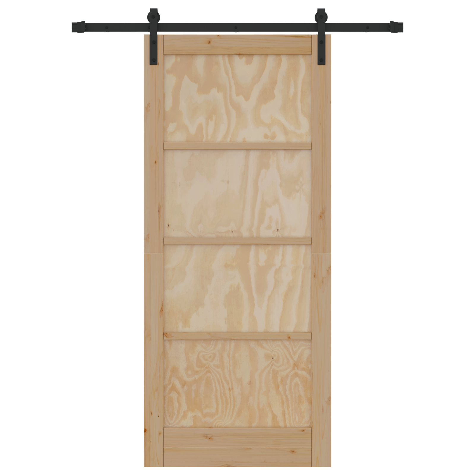 Porta Scorrevole  con Set di Ferramenta 86x198.5 cm in Legno Massello di Pino