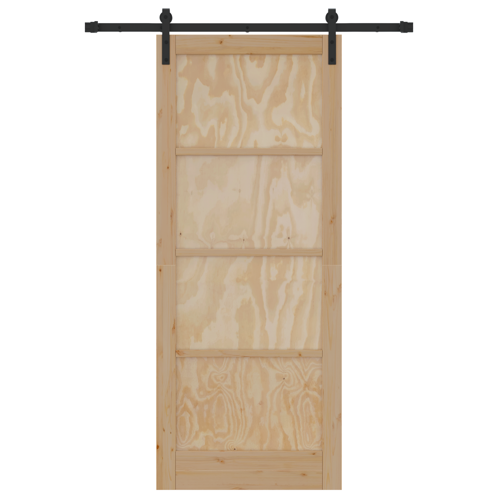 Porta Scorrevole  con Set di Ferramenta 86x211 cm Legno Massello Pino