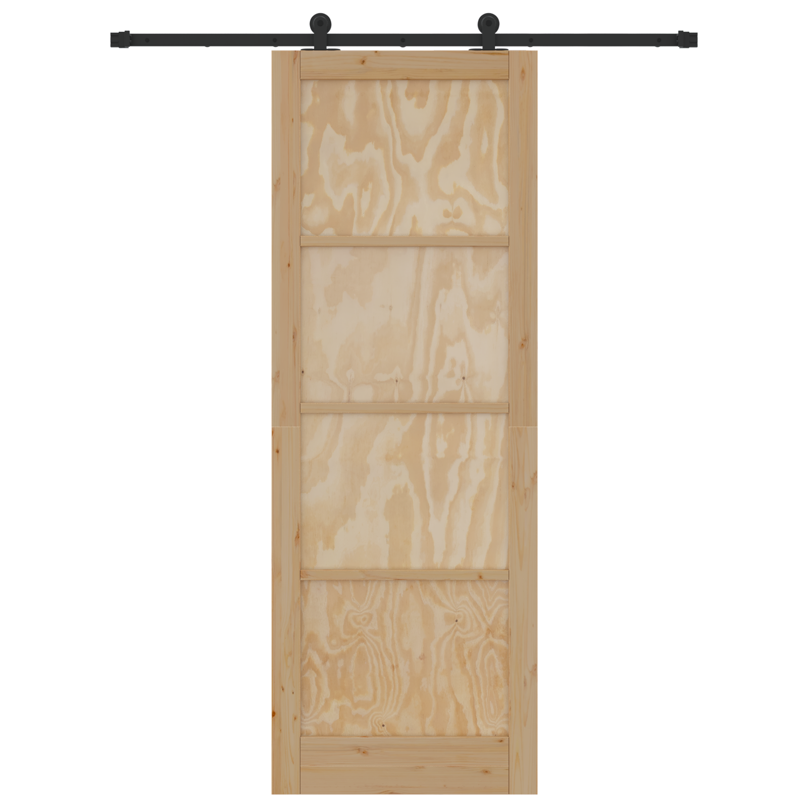 Porta scorrevole con set di hardware 83x232 cm in legno massello di pino