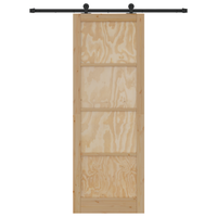 Porta scorrevole con set di hardware 83x232 cm in legno massello di pino