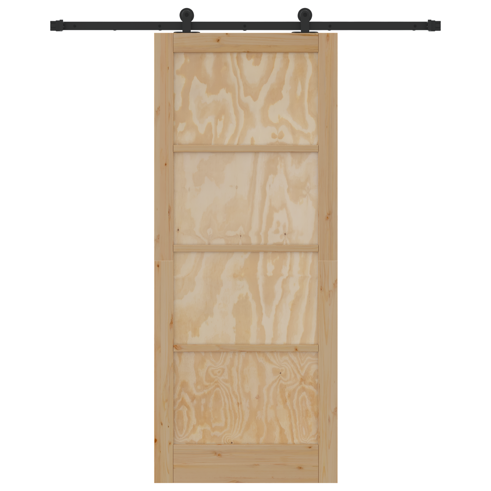 Porta Scorrevole  con Set di Ferramenta 86x211 cm Legno Massello di Pino