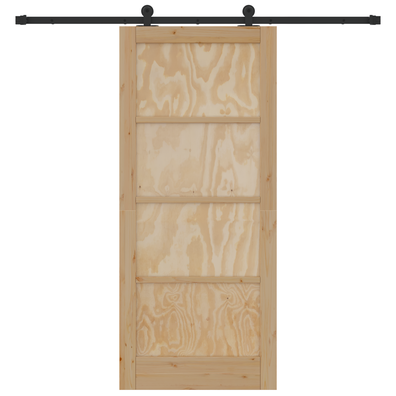 Porta scorrevole  con set hardware 86x198.5 cm in legno massello di pino