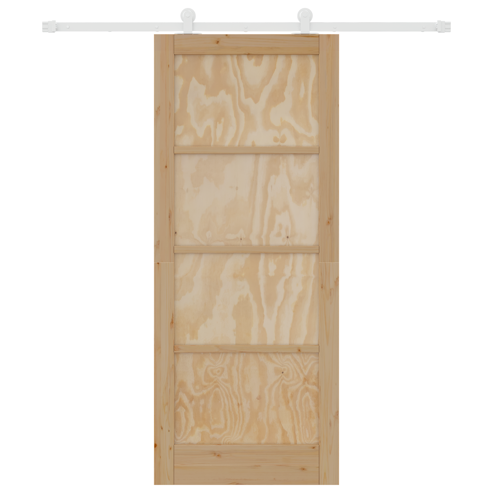Porta scorrevole  con set di hardware 83x202 cm in legno massello di pino
