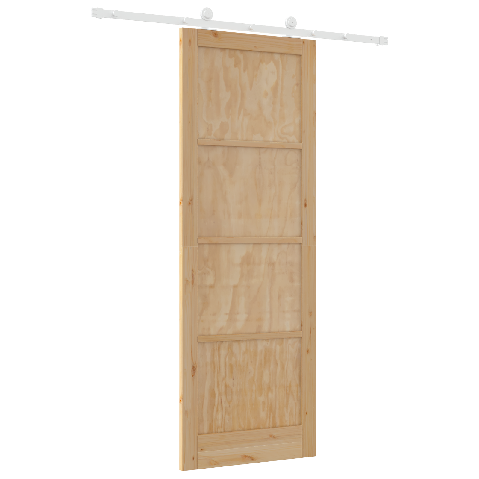 Porta scorrevole  con set di accessori 83x232 cm in legno massello di pino