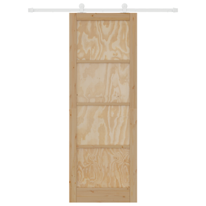 Porta scorrevole  con set di accessori 83x232 cm in legno massello di pino