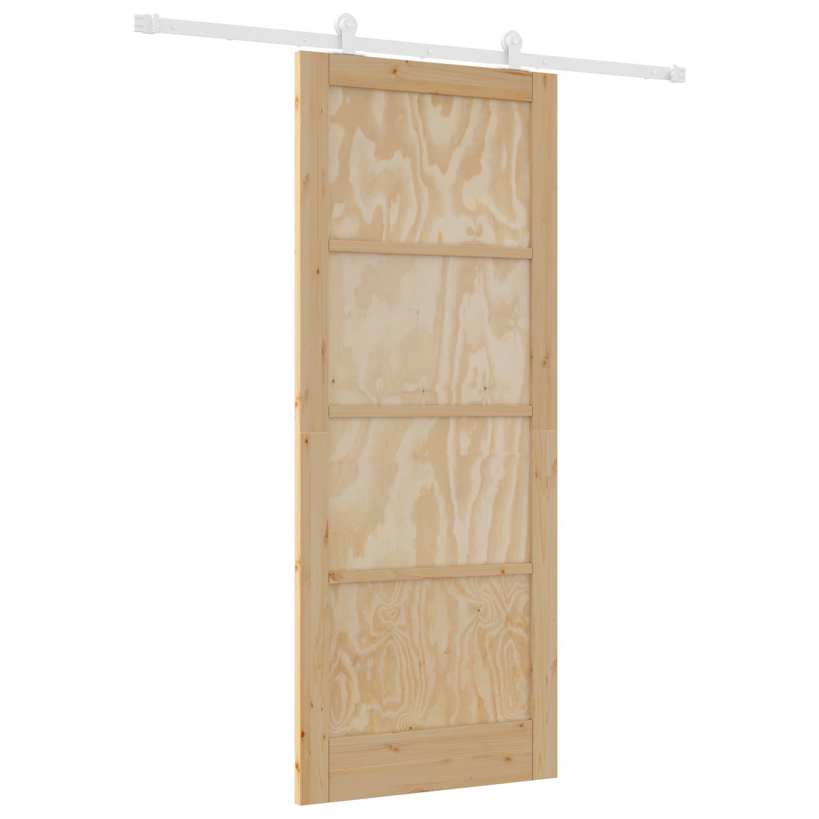 Porta scorrevole  con set di accessori 86x211 cm in legno massello di pino