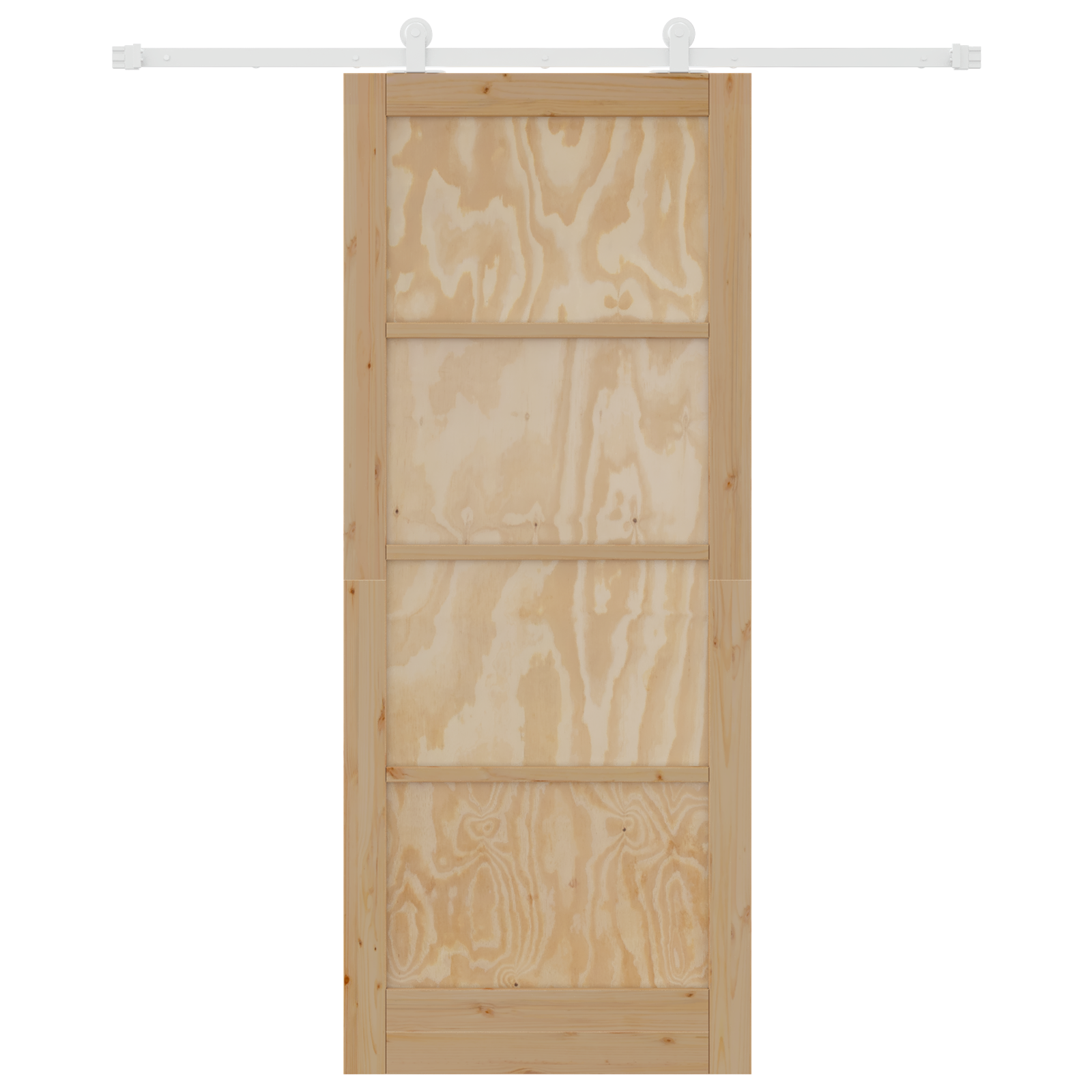 Porta scorrevole  con set di accessori 86x211 cm in legno massello di pino