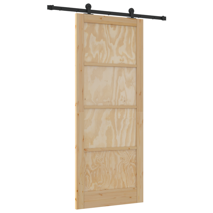 Set Porta Scorrevole  con Hardware 'ORKDAL'Legno Massello di Pino