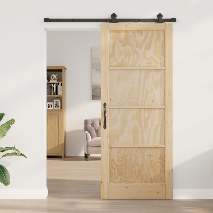 Set Porta Scorrevole  con Hardware 'ORKDAL'Legno Massello di Pino