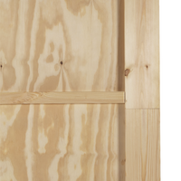 Porta scorrevole  con set di accessori 83x202 cm Legno massello di pino