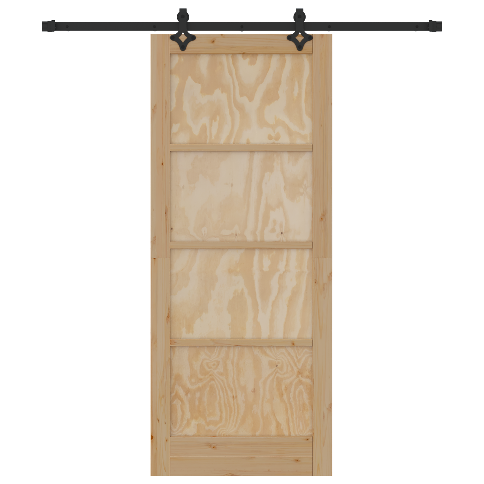 Porta scorrevole  con set di accessori 83x202 cm Legno massello di pino