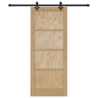 Porta scorrevole  con set di accessori 83x202 cm Legno massello di pino