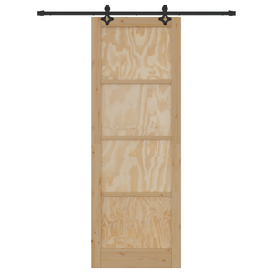 porta scorrevole  con set di hardware 83x232 cm Legno Massiccio di Pino