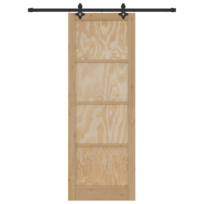 porta scorrevole  con set di hardware 83x232 cm Legno Massiccio di Pino