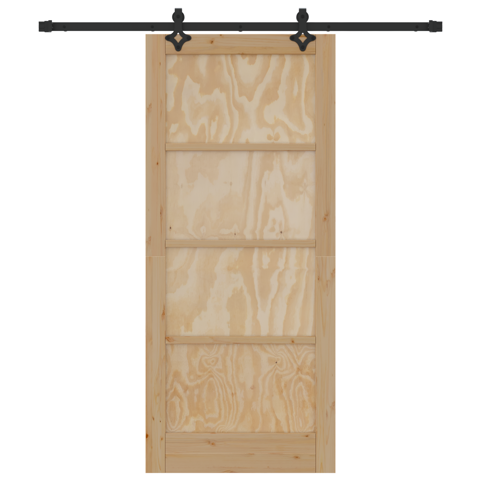 Porta Scorrevole  con Set di Ferramenta 86x198.5 cm in Legno Massello di Pino