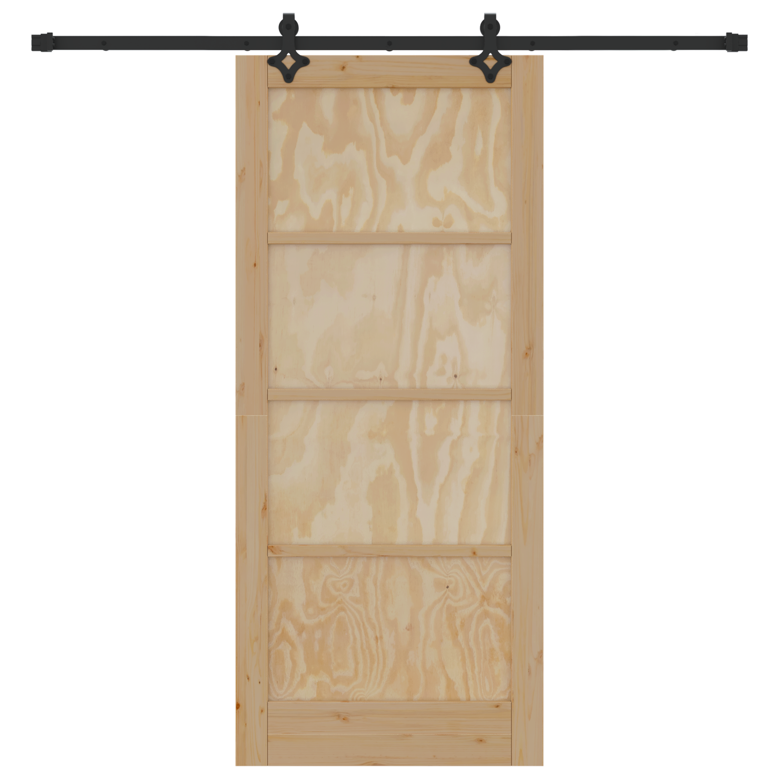 Porta Scorrevole  con Set di Ferramenta 86x198.5 cm Legno Massello di Pino