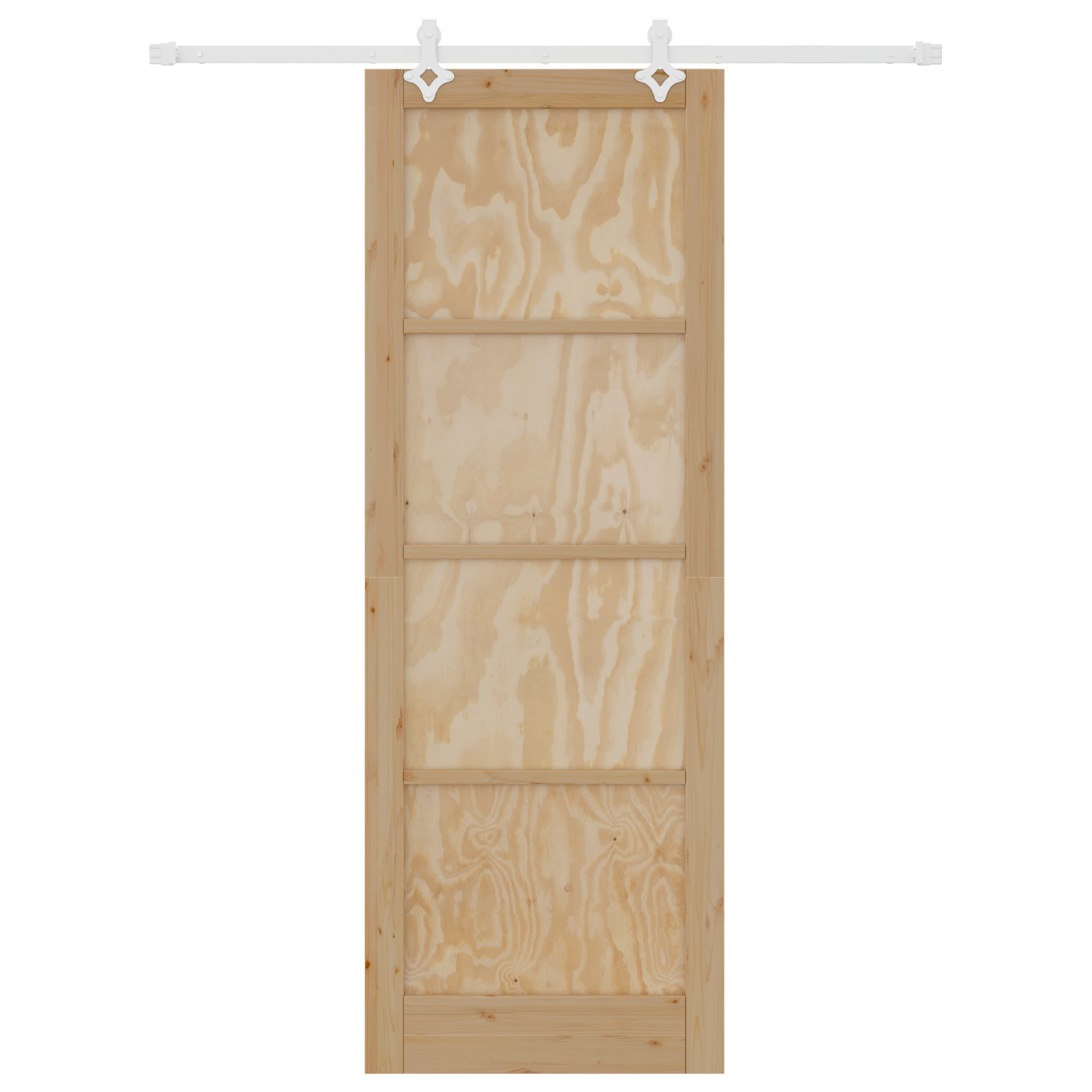 Porta scorrevole  con set hardware 83x232 cm legno massello di pino
