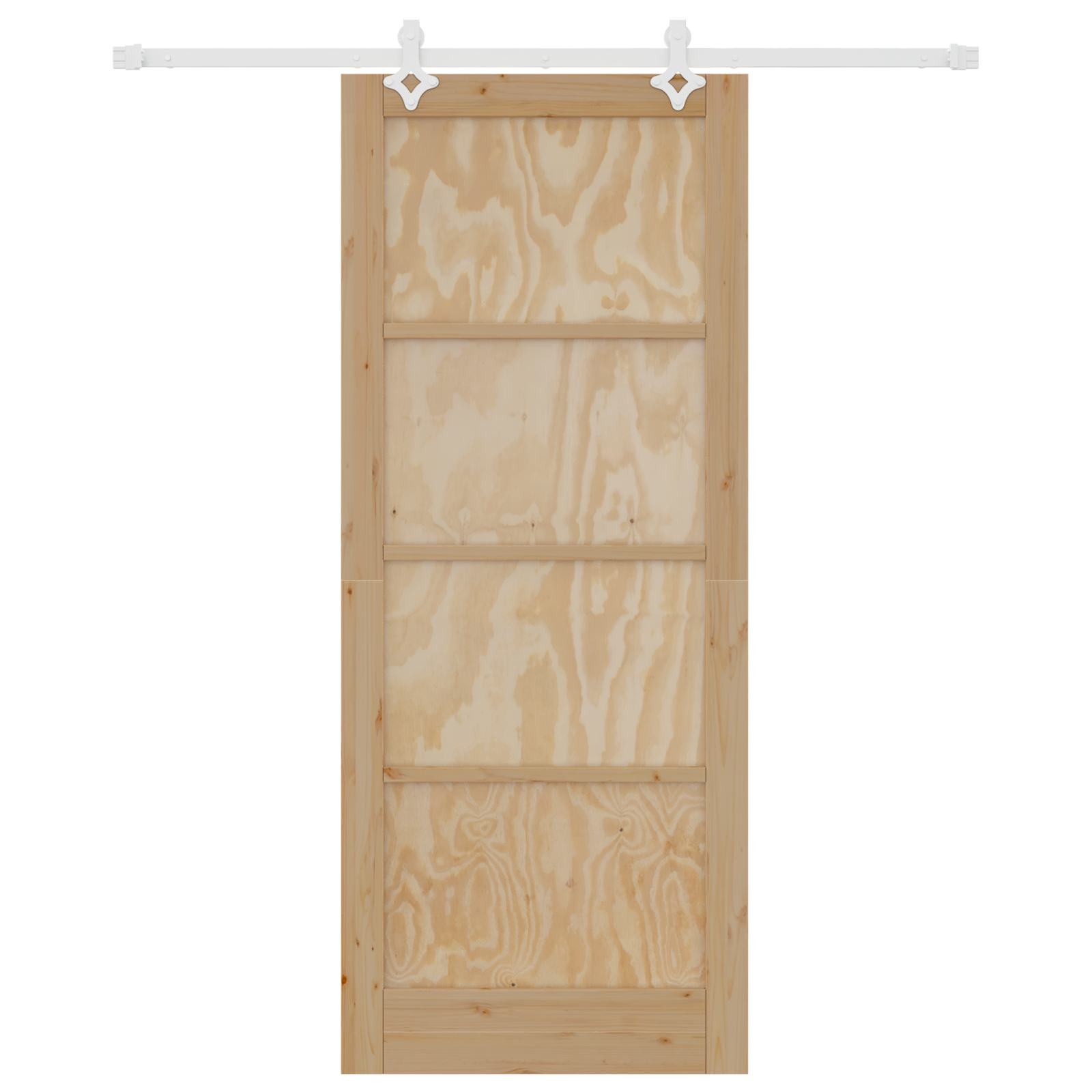 Porta Scorrevole  con Set di Accessori 86x211 cm Legno Massello di Pino