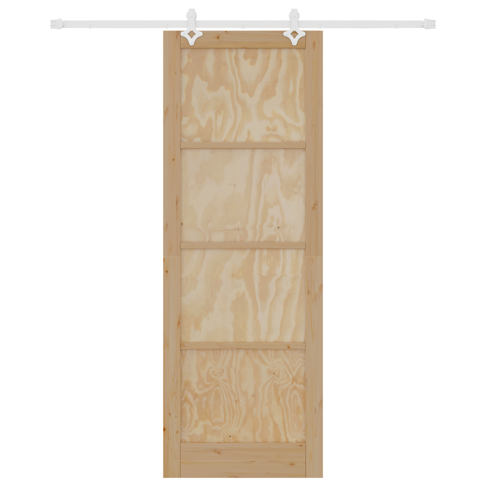 porta scorrevole  con set hardware 83x232 cm in legno massello di pino