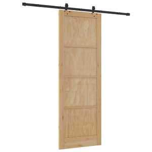 Porta Scorrevole  con Set Hardware "ORKDAL" in Legno Massello di Pino