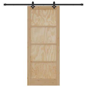 Porta scorrevole  con set di accessori 'ORKDAL'in legno massello di pino